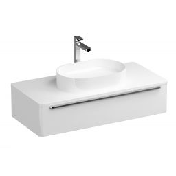 Ravak Ceramic umywalka 55x37 cm owalna nablatowa biała XJX01155001