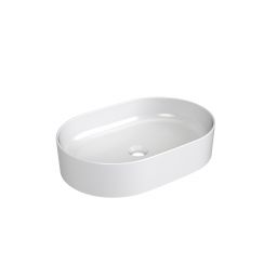 Ravak Ceramic umywalka 55x37 cm owalna nablatowa biała XJX01155001