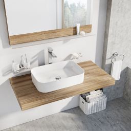 Ravak Ceramic Slim R umywalka 55x37 cm nablatowa prostokątna biała XJX01155002