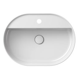 Ravak Ceramic O umywalka 55x40 cm owalna nablatowa biała XJX01155003