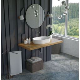 Ravak Zeta Slim umywalka 55x37 cm owalna nablatowa biała XJX01155007