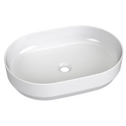 Ravak Zeta Slim umywalka 55x37 cm owalna nablatowa biała XJX01155007