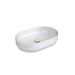 Ravak Zeta Slim umywalka 55x37 cm owalna nablatowa biała XJX01155007