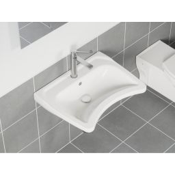 Ravak Safe umywalka 63,8x49 cm ścienna dla niepełnosprawnych biała XJX01160006