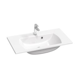 Ravak Classic II Slim umywalka 80x45 cm prostokątna ścienna-meblowa biała XJX01180001