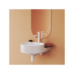 Ravak Yard umywalka 50x40,5 cm półokrągła nablatowa biała XJX01240002