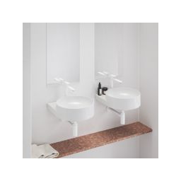 Ravak Yard umywalka 50x40,5 cm półokrągła nablatowa biała XJX01240002