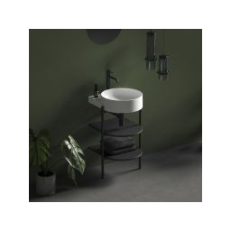 Ravak Yard umywalka 50x40,5 cm półokrągła nablatowa biała XJX01240002