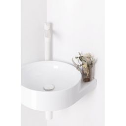 Ravak Yard umywalka 45x45 cm narożna nablatowa biała XJX01245000