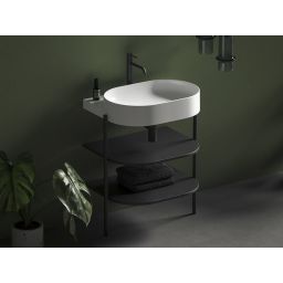 Ravak Yard umywalka 60,5x50 cm półokrągła ścienna biała XJX01260002