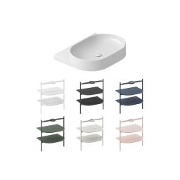 Ravak Yard umywalka 60,5x50 cm półokrągła ścienna biała XJX01260002