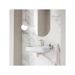 Ravak Yard umywalka 80,5x50 cm półokrągła nablatowa biała XJX01280002