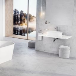 Ravak Solo umywalka 58x40 cm nablatowa prostokątna biała XJX01358000