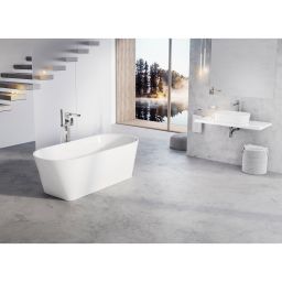 Ravak Solo umywalka 58x40 cm nablatowa prostokątna biała XJX01358000