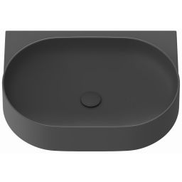 Ravak Yard umywalka 60,5x50 cm półokrągła ścienna antracyt XJX03060000