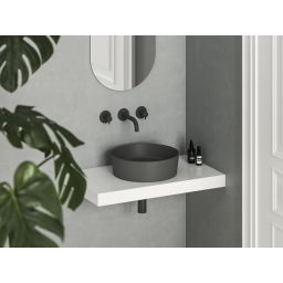 Ravak Uni Slim umywalka 40x40 cm okrągła nablatowa antracyt XJX03140001