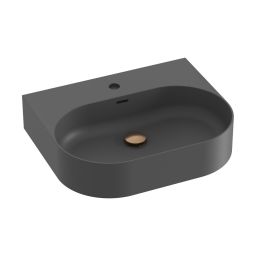 Ravak Ceramic umywalka 55,3x45,2 cm prostokątna ścienna antracyt XJX03155002
