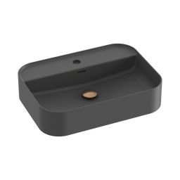 Ravak Ceramic umywalka 55x40 cm prostokątna nablatowa antracyt XJX03155004