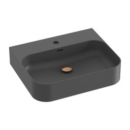 Ravak Ceramic umywalka 55,3x45,2 cm prostokątna ścienna antracyt XJX03155005
