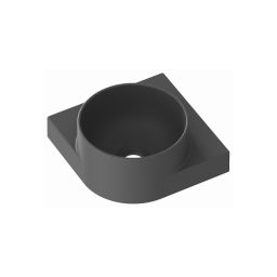 Ravak Yard umywalka 28x28 cm półokrągła ścienna antracyt XJX03228000