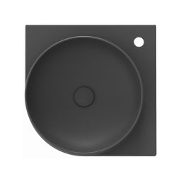 Ravak Yard umywalka 45x45 cm półokrągła ścienna antracyt XJX03245000