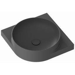 Ravak Yard umywalka 45x45 cm półokrągła ścienna antracyt XJX03245000