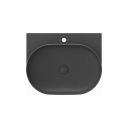 Ravak Yard umywalka 60,5x50 cm półokrągła ścienna-meblowa antracyt XJX03260002