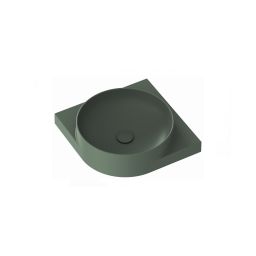 Ravak Yard umywalka 45x45 cm półokrągła ścienna grey green XJX08045000