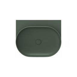 Ravak Yard umywalka 60,5x50 cm półokrągła ścienna grey green XJX08060000