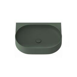 Ravak Yard umywalka 60,5x50 cm półokrągła ścienna grey green XJX08060000