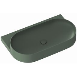 Ravak Yard umywalka 80,5x50 cm półokrągła ścienna grey green XJX08080000