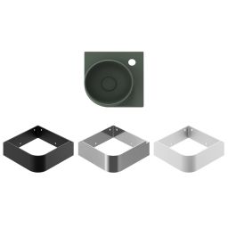 Ravak Yard umywalka 28x28 cm półokrągła ścienna grey green XJX08228000