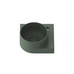 Ravak Yard umywalka 28x28 cm półokrągła ścienna grey green XJX08228000