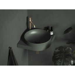 Ravak Yard umywalka 45x45 cm półokrągła ścienna grey green XJX08245000