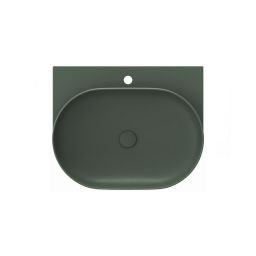 Ravak Yard umywalka 60,5x50 cm półokrągła ścienna grey green XJX08260000