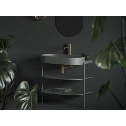 Ravak Yard umywalka 80,5x50 cm półokrągła ścienna Grey Green XJX08280000