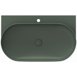 Ravak Yard umywalka 80,5x50 cm półokrągła ścienna Grey Green XJX08280000