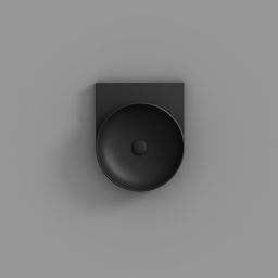 Ravak Yard umywalka 50x40,5 cm półokrągła ścienna czarna XJX0D040000