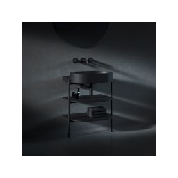 Ravak Yard umywalka 60,5x50 cm półokrągła czarna XJX0D060000