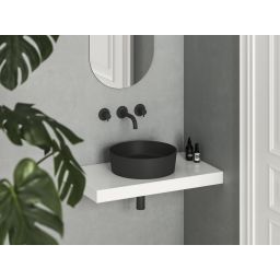 Ravak Uni Slim umywalka 40x40 cm okrągła nablatowa czarny mat XJX0D140001
