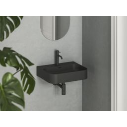 Ravak Ceramic R Slim Wall N umywalka 55,3x45,2 cm prostokątna ścienna czarny mat XJX0D155005