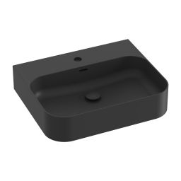 Ravak Ceramic R Slim Wall N umywalka 55,3x45,2 cm prostokątna ścienna czarny mat XJX0D155005