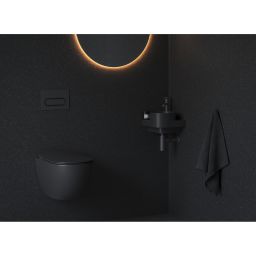 Ravak Yard umywalka 28x28 cm narożna ścienna czarna XJX0D228000