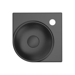 Ravak Yard umywalka 28x28 cm narożna ścienna czarna XJX0D228000