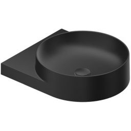 Ravak Yard umywalka 50x40,5 cm półokrągła ścienna czarna XJX0D240002