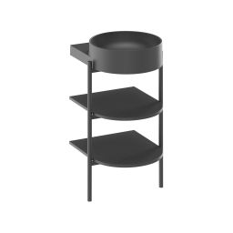 Ravak Yard umywalka 50x40,5 cm półokrągła ścienna czarna XJX0D240002