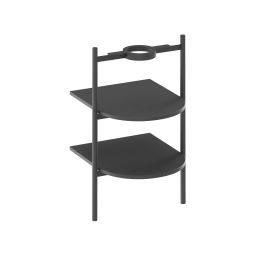 Ravak Yard umywalka 50x40,5 cm półokrągła ścienna czarna XJX0D240002