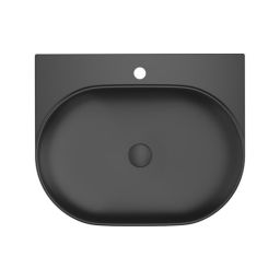Ravak Yard umywalka 60,5x50 cm półokrągła czarna XJX0D260002