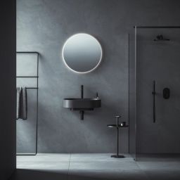 Ravak Yard umywalka 60,5x50 cm półokrągła czarna XJX0D260002