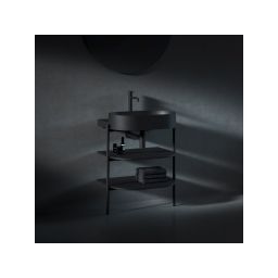 Ravak Yard umywalka 60,5x50 cm półokrągła czarna XJX0D260002